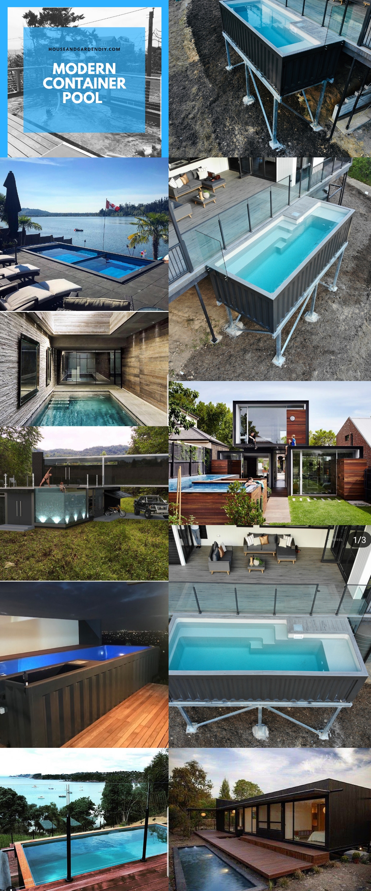Contemporary Container House and Pool