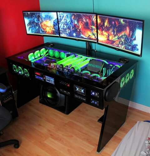 green Gaming Setup Ideas