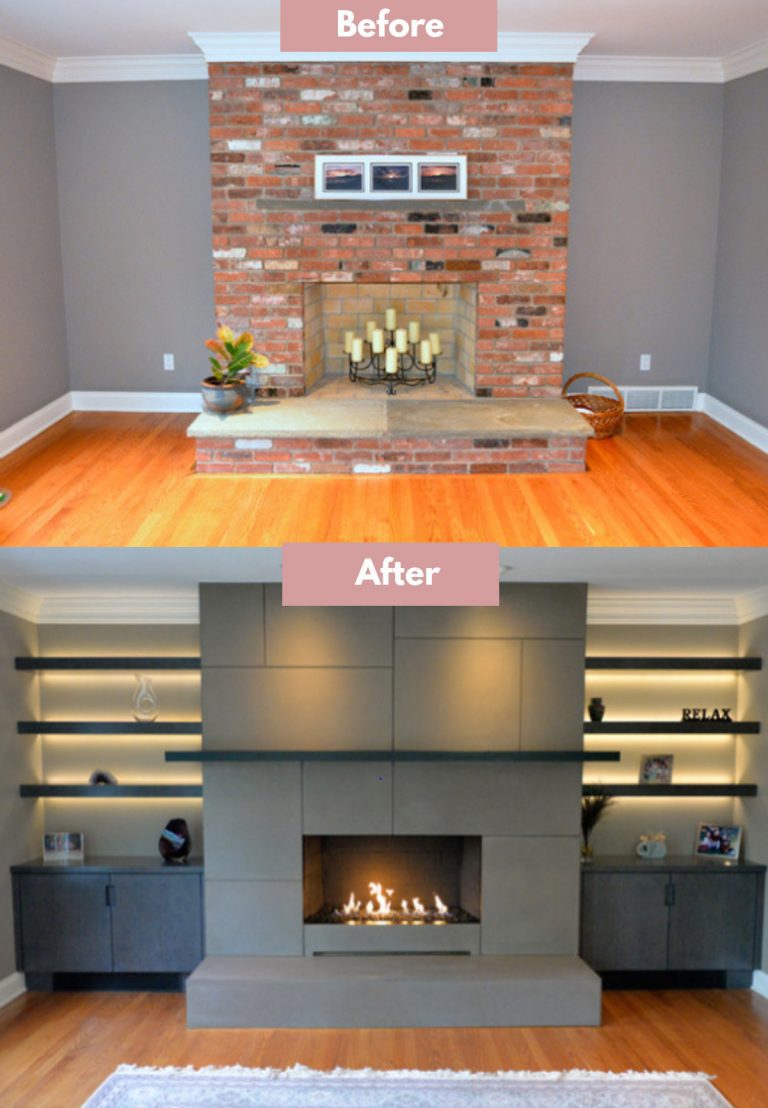 17+ Fireplace Remodel Before and After & How to Remodel Your Fireplace ...