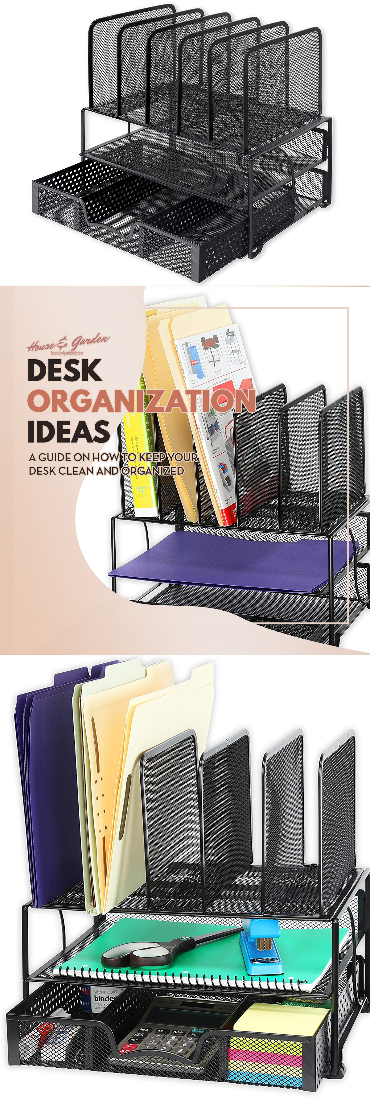 college desk organization ideas