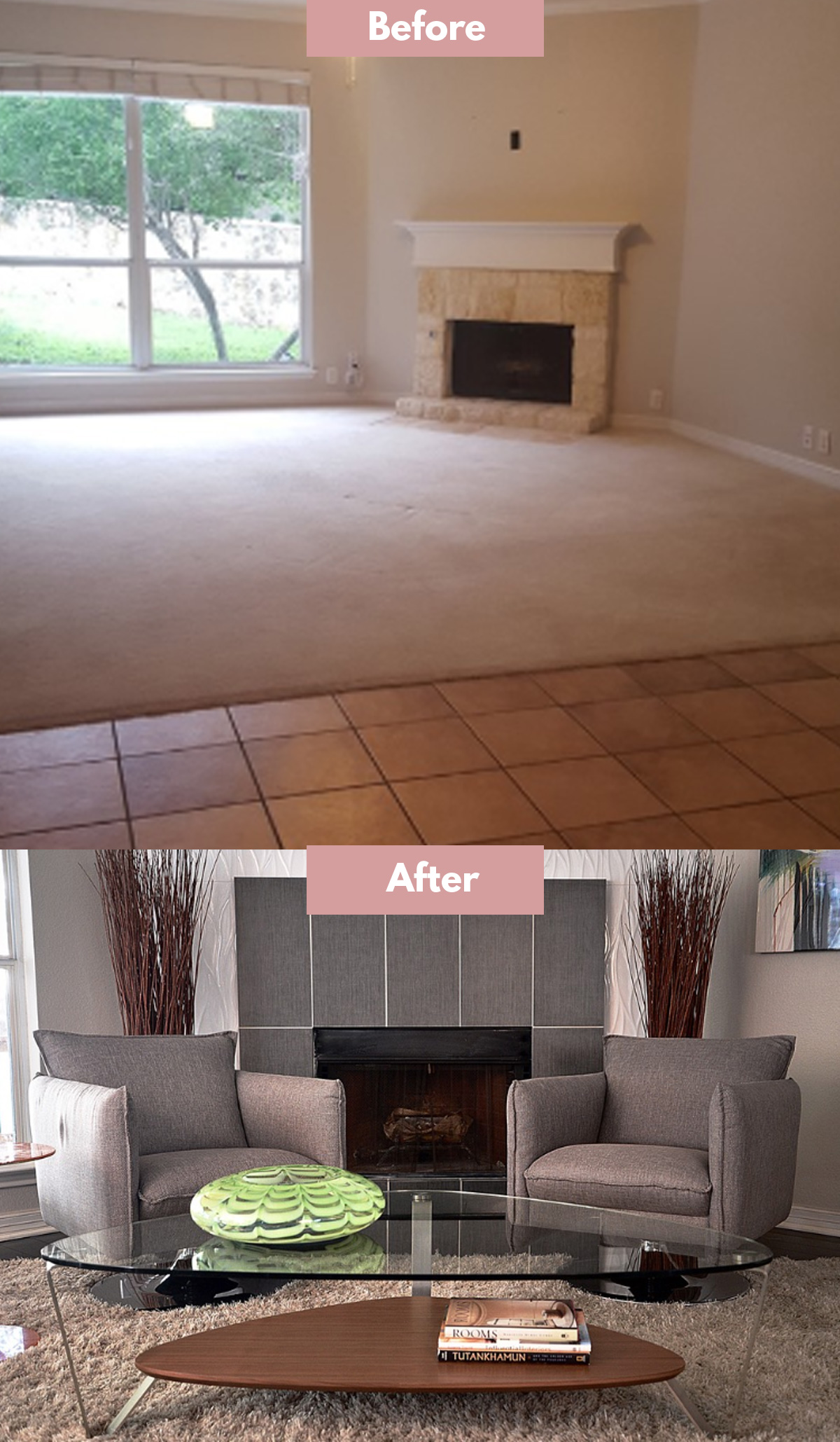 fireplace makeover cost