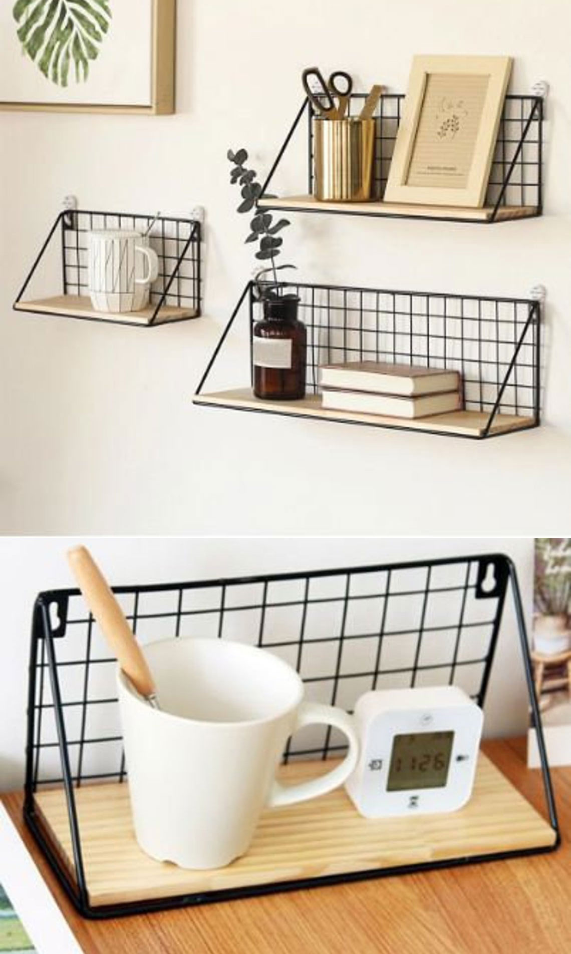 modern bedroom shelf