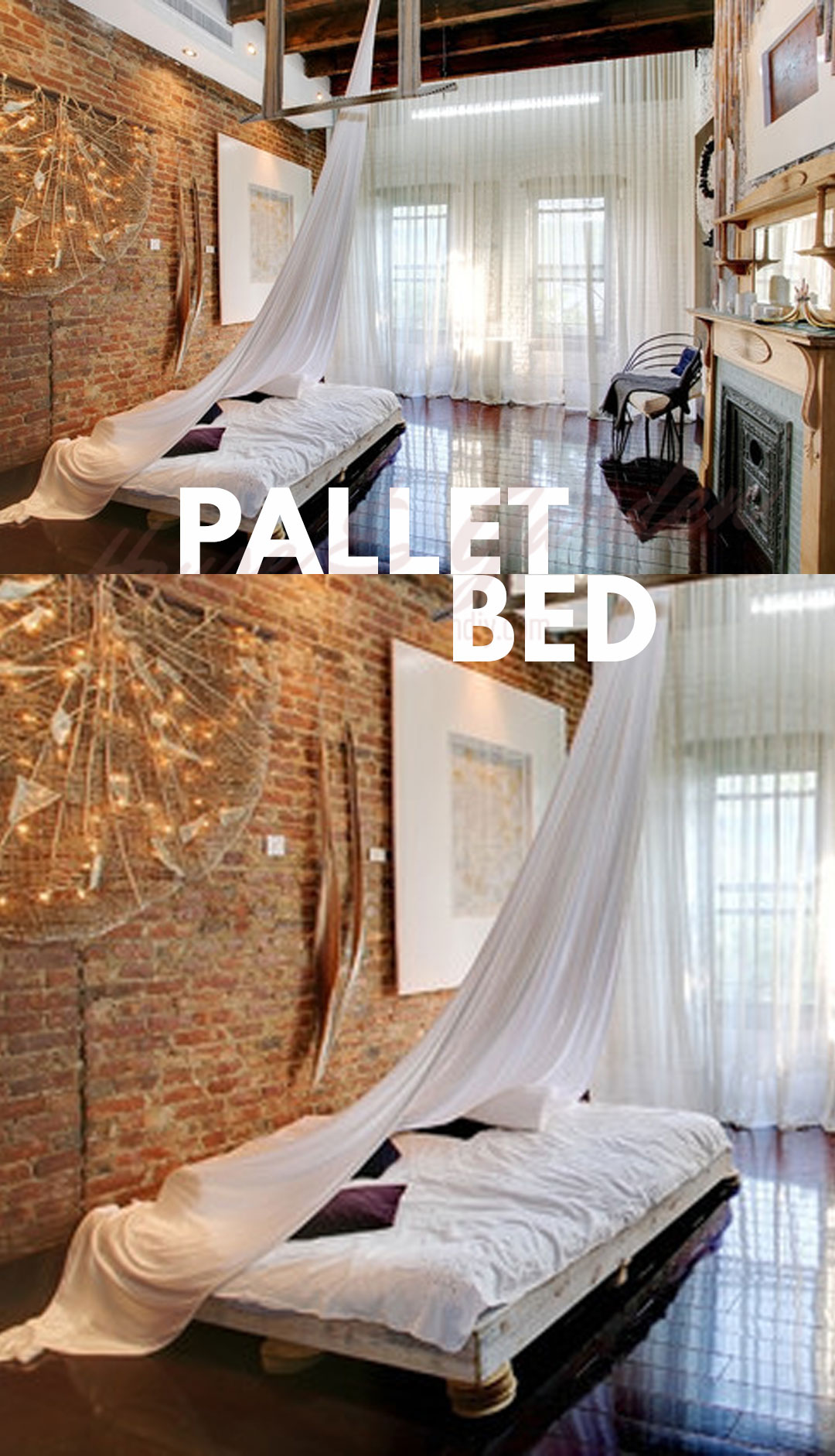 pallet as bed frame